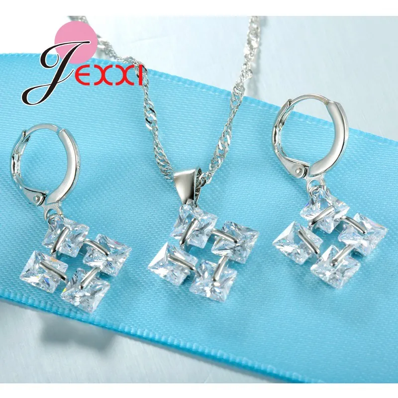 Женский комплект украшений из серебра 925 пробы с фианитами|jewelry prong settings|jewelry display