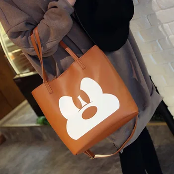 

Fashion Handbag Pu Leather Women Leather Handbags Ladies Cartoon Printing Women Tote Bag Female Shoulder Bag ZF9537