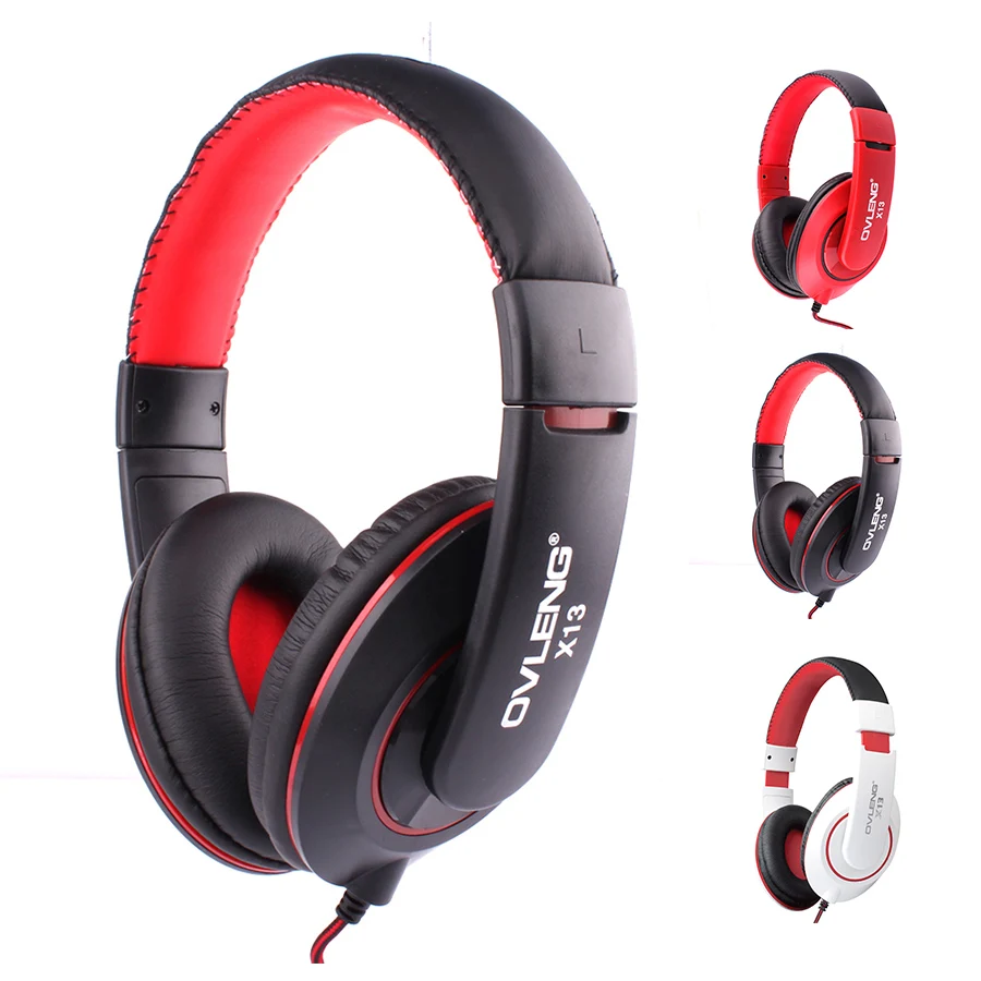 Original Over Ear Headphones Earphone Stereo Wired Head Phone Headset with Microphone for MP3