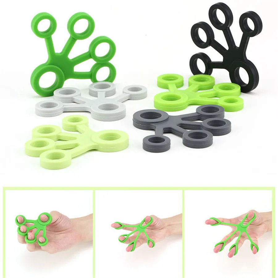 6 Colors Fingers Training Rubber Elastic Bands font b Fitness b font Equipment Food Silicone Resistance