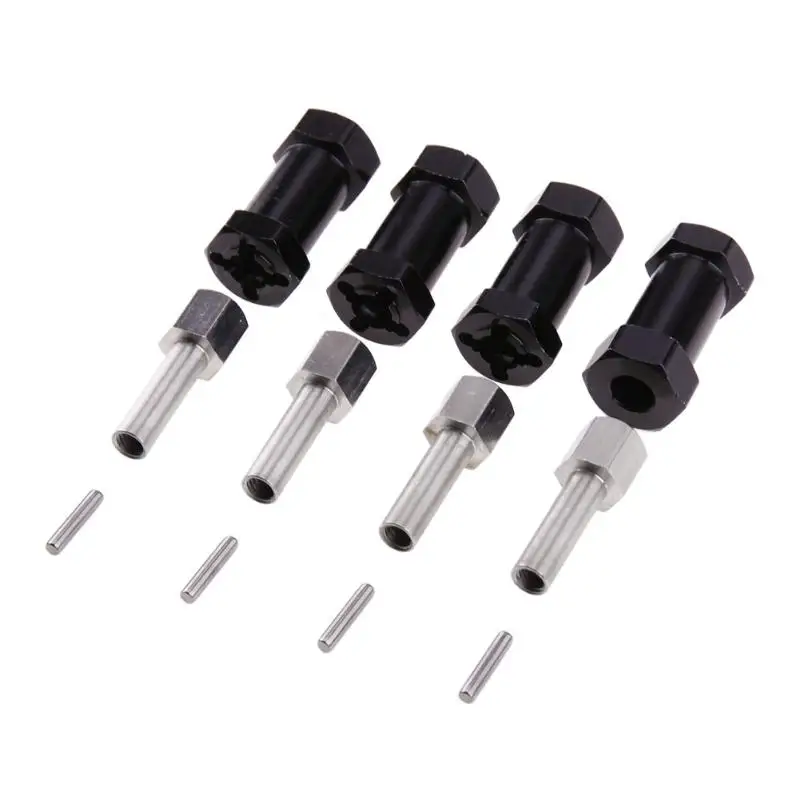 

Wheel Hex Hub 12mm 25mm Extension Adaptor x 4 Longer Combiner Coupler for 1/10 RC Crawler AXIAL SCX10 RC4WD D90 CC01