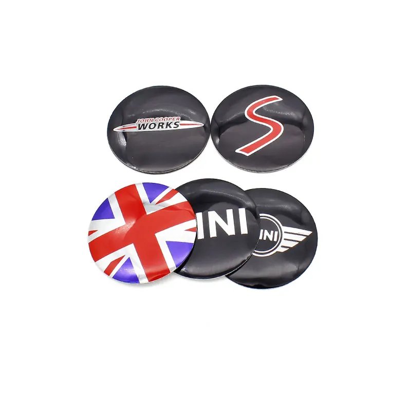 

4pcs Free shipping 56.5mm for mini Car modification Wheel Center Hub Cap Badge Emblem wheel dust-proof Decal Sticke