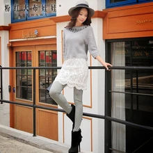 dabuwawa casual pants female trousers autumn new korean fashion lace outer wear skirts pants women pink doll