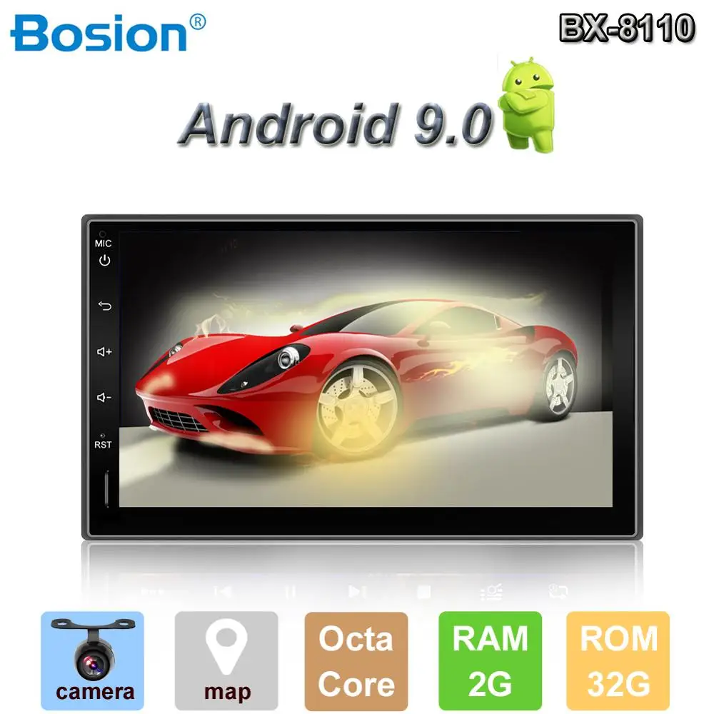 Bosion 2din автомобильный Радио DVD Android 9 0 мультимедийный плеер авторадио 7