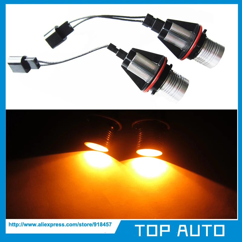 

2 Pieces(1 Set) 2*5W 10W Yellow Amber LED Angel Eyes Marker for BMW E39 E53 X5 E60 E63 E87