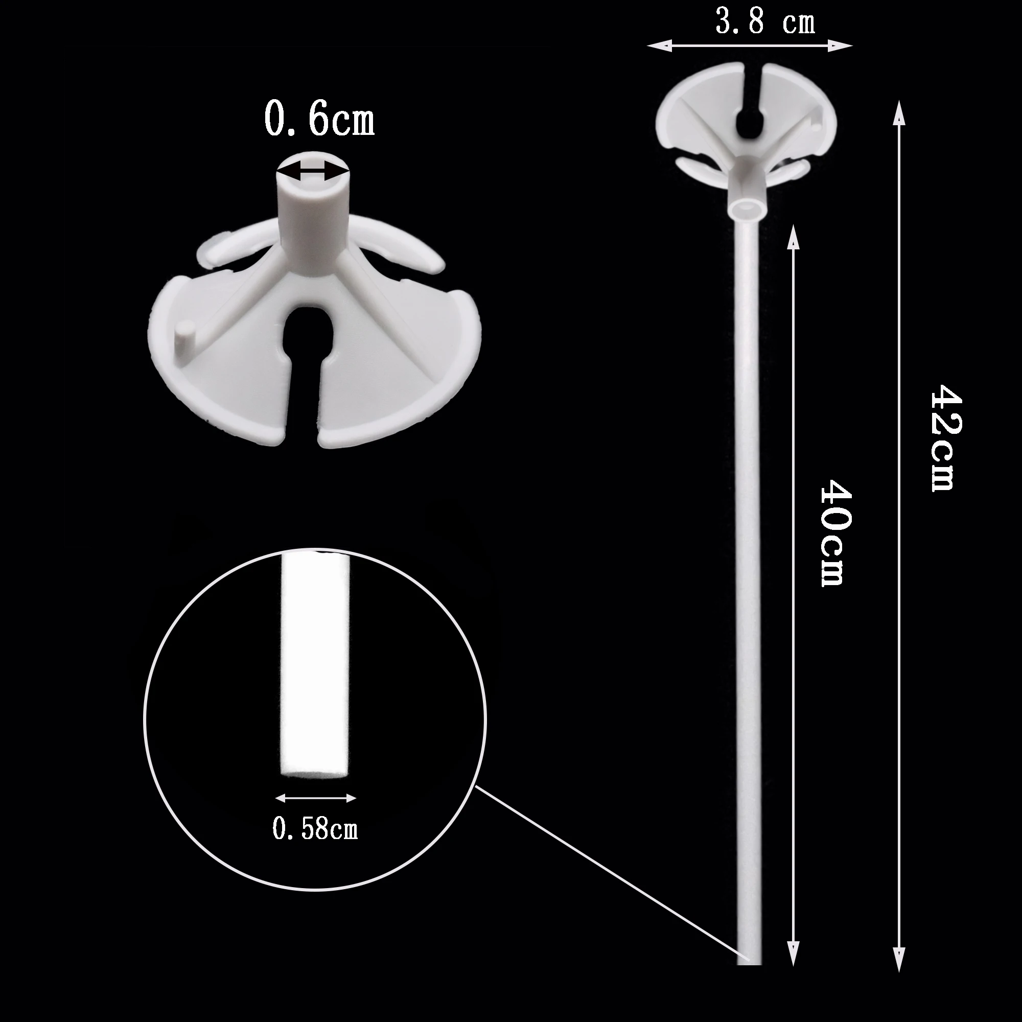 10 компл./лот 40 см латексных воздушных шаров с палка белые стержни из ПВХ держатель воздушных шаров палочки с чашкой вечерние поставки декоративные аксессуары для вечеринок