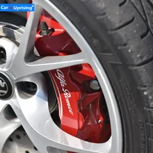 Adesivo emblema para alfa romeo 4 unidades, de vinil, de freio, decalques, emblema do carro, etiquetas para giulietta mito 147 156 159 166