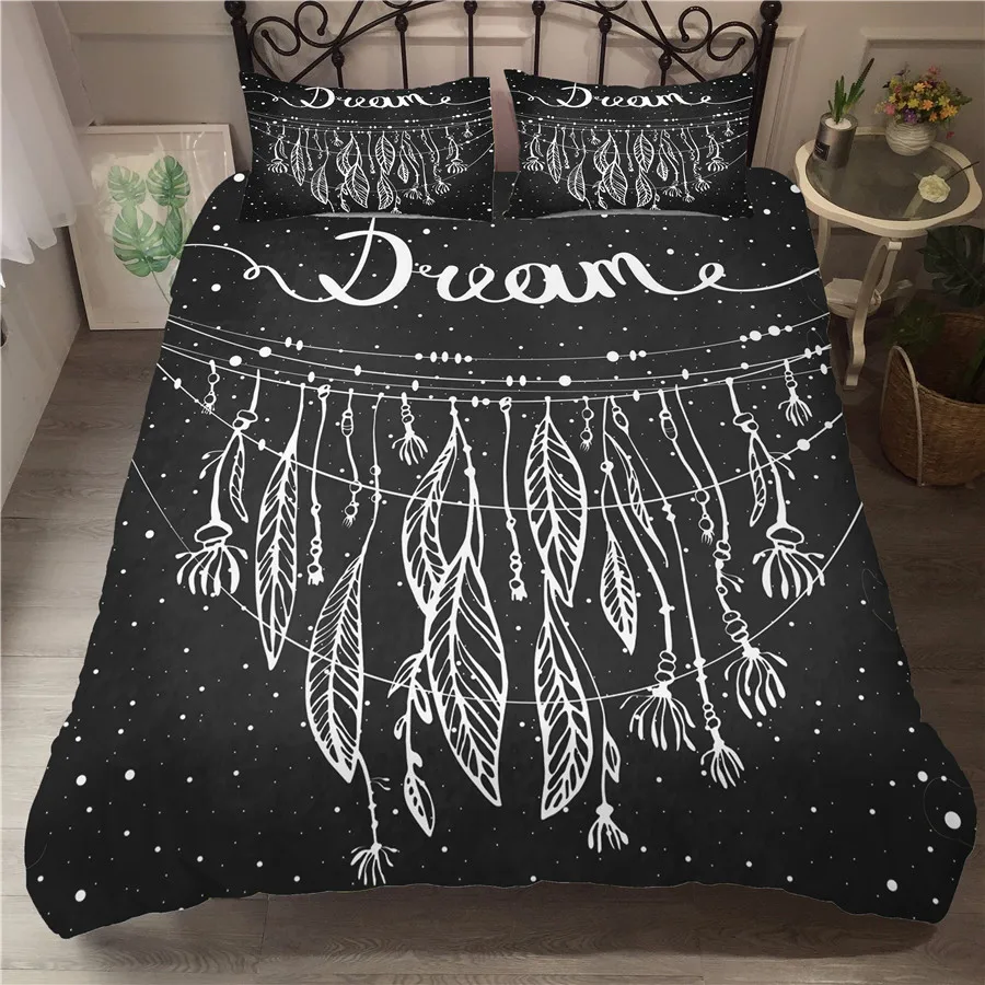 

Bedding Set 3D Printed Duvet Cover Bed Set Dreamcatcher Bohemia Home Textiles for Adults Bedclothes with Pillowcase #BMW05