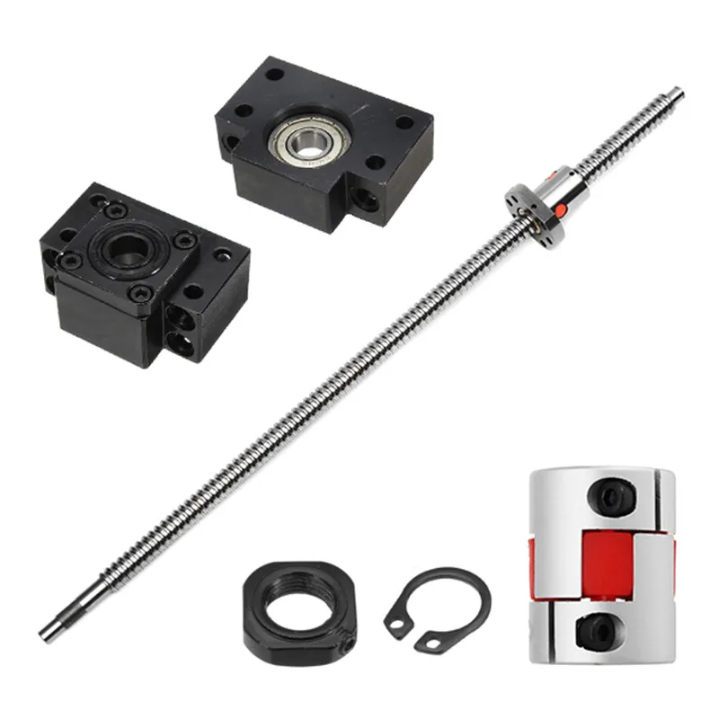 

SFU1605 700mm Steel Ball Screw with BK12 BF12 End Support and 6.35x10mm Coupler CNC Tool Mechanical Hardware