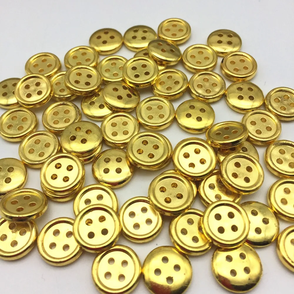 Botones-dorados-brillantes-met-licos-redondos-de-13mm-adornos-de ...