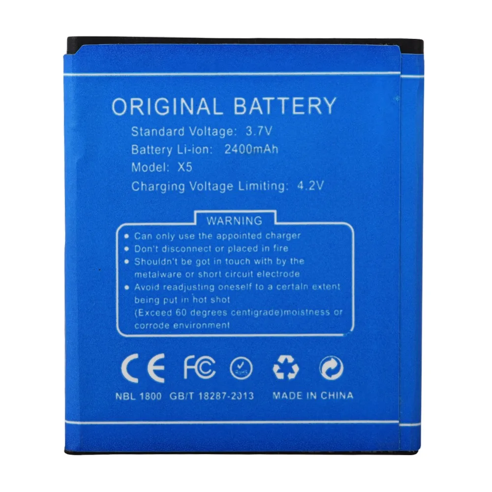 

High Quality Phone Replacement Batteries For DOOGEE X5 X5 Pro DOOGEEx5 2400mAh Rechargeable Commercial battery Li ion Bateria