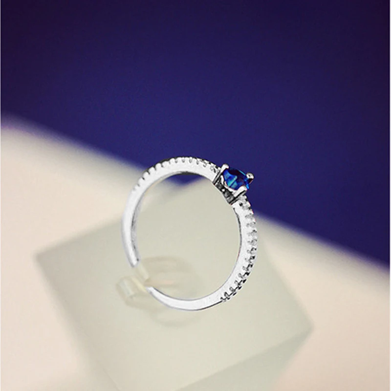 Fashion Delicate Princess Heart Shaped Ring For Woman Personality Jewelry Wedding Engagement Gifts