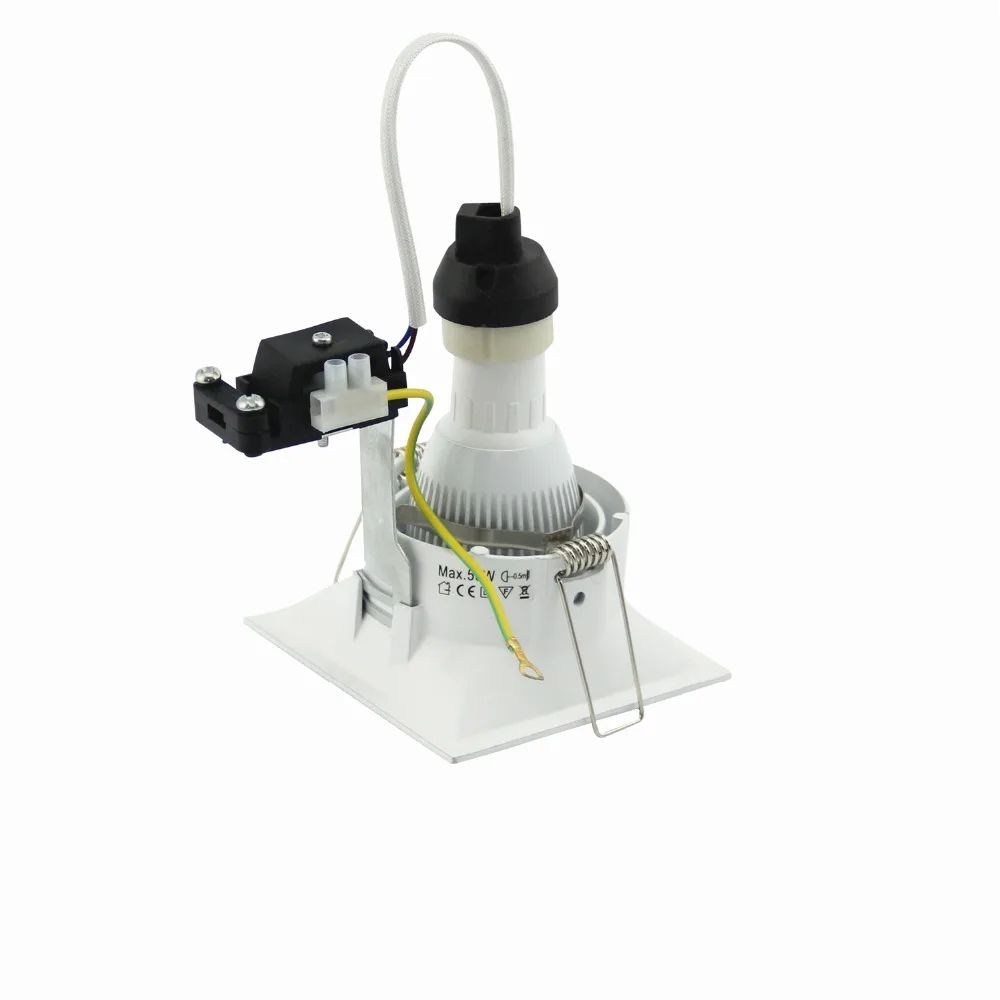 Suporte de Luminária de Teto de Led Quadrado de Alumínio de Alta Acessórios de Lâmpada Branco e Preto Qualidade Moldura Acabamento Gu10 Mr16 12 quadrado, de alumínio de alta qualidade, moldura