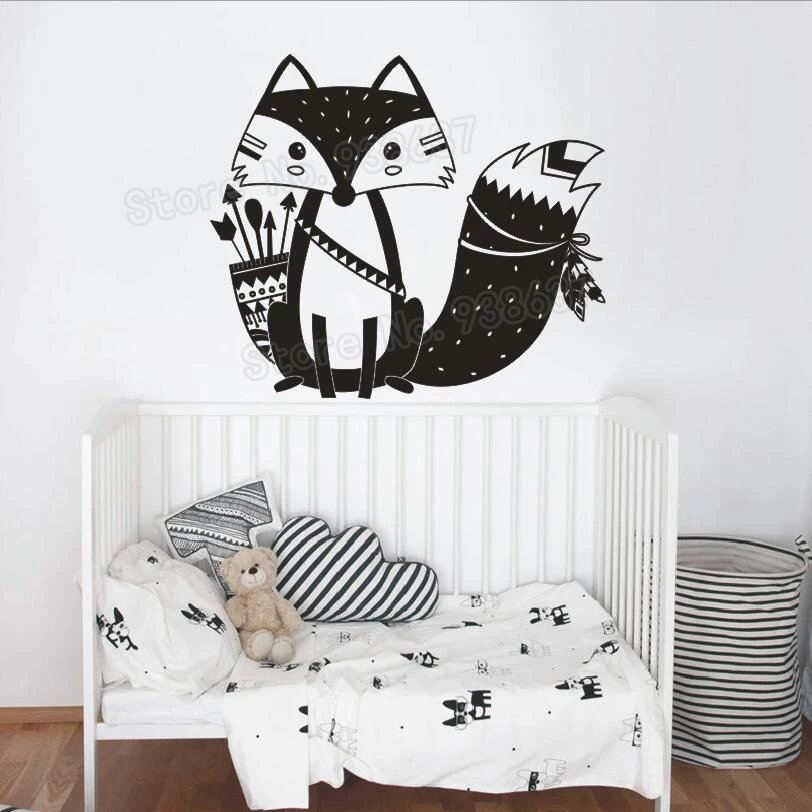 Woodland Fox Nursery Room Decoration Sticker Vinyl Removable Wall