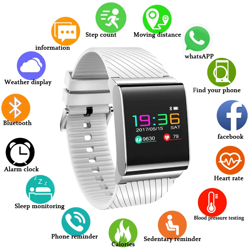 

BANGWEI Top Luxury Brand Fitness Smart Watch Men Bluetooth Heart Rate Blood Pressure Monitor Fitness Tracker Smart Sport Watch