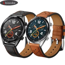 Galaxy watch 46 мм correa для gear S3 ремешок для часов amazfit Bip huawei watch GT ремешок 22 мм ремешок для часов из натуральной кожи браслет ремень