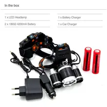 5000lm водить рыбалки XML T6 4 режима Перезаряжаемые лампы для Охота+ Зарядное устройство(США/EU/ великобритания/AU)+ из 2 предметов 18650 Батарея