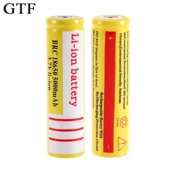 

GTF 2pcs/lot 18650 Battery 3.7V 5000mAh Li-ion Rechargeable Battery for Led Flashlight 18650 battery accumulator battery
