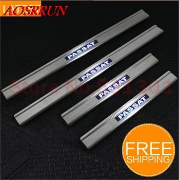 

LED Stainless Steel Door Sill Scuff Plate EU for Volkswagen VW Passat B7 2012-2013 car accessories car-styling for 3D sticker