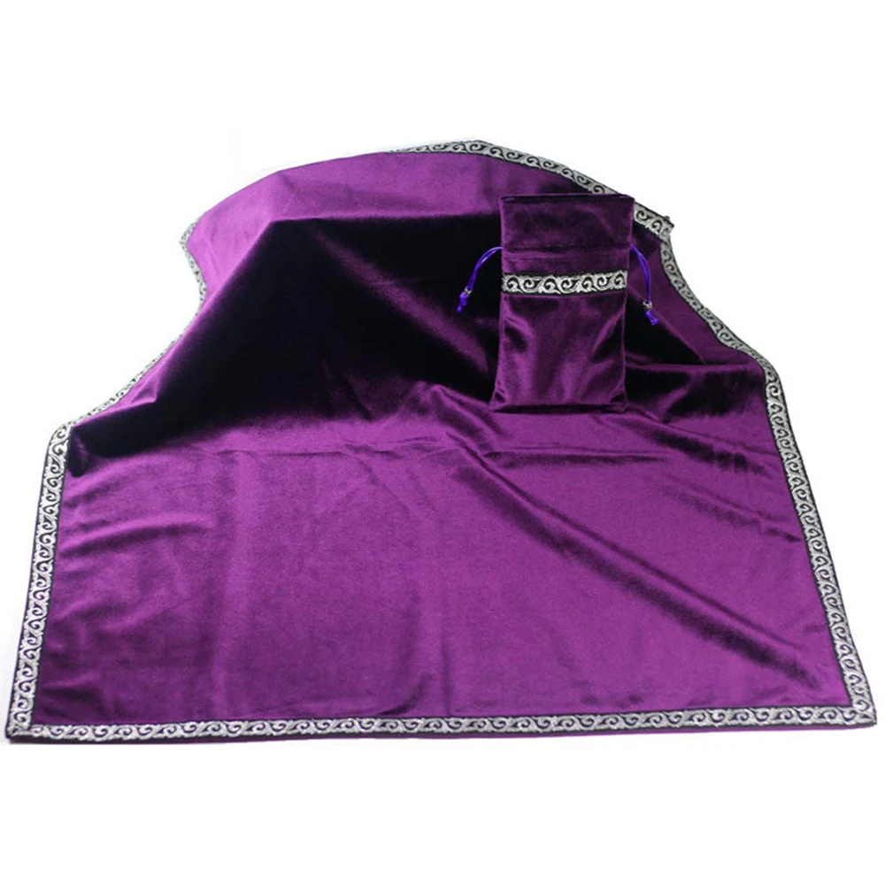 

Altar Tarot Cards Bag Party Table Cloth Board game Tablecloth Divination Wicca Velvet Tapestry Vintage Black Purple Blue