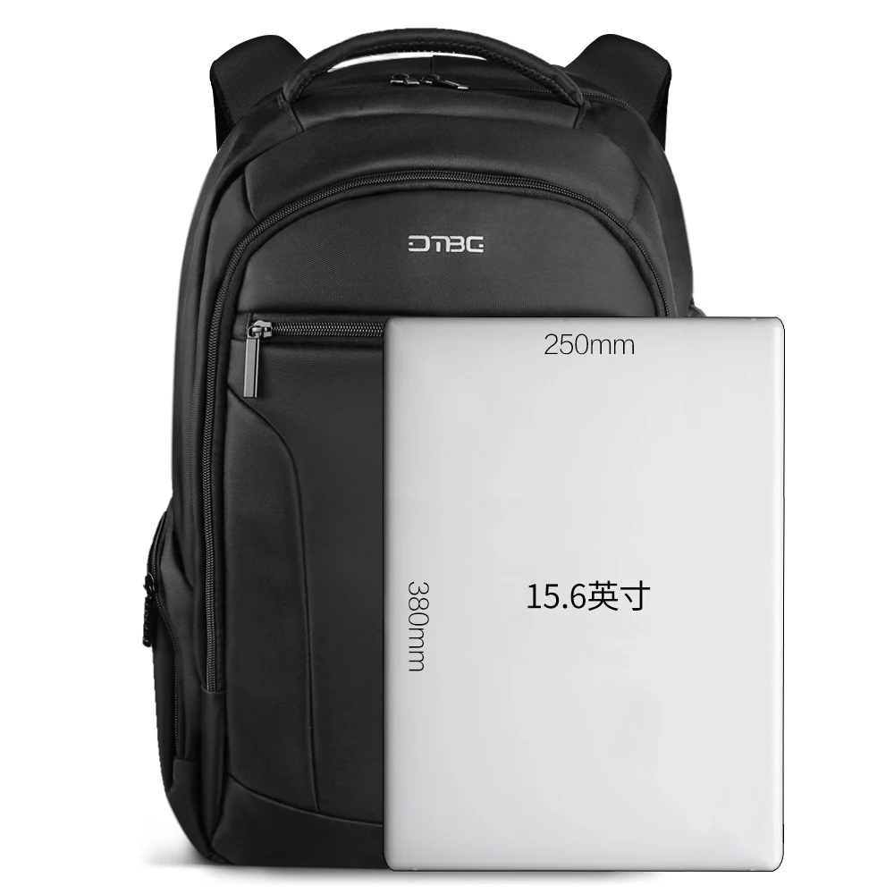 

DTBG Large Capacity Backpack For 17.3" Laptop Waterproof Black Gray Mutifunction Travel Rucksack School Bags For Teenager