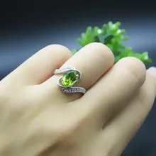 925 silver plated Platinum Gold peridot Ring fashion gift for women jewelry Fashion jewelry Fine Jewelry