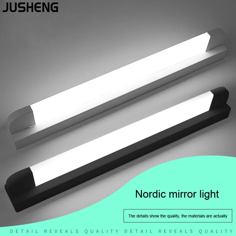 JUSHENG 46CM 56CM 66CM 76CM LED Mirror Front Light Bathroom Wall Lamp Cabinet Corridor Aisle Study Lamp LED Mirror Front Lights