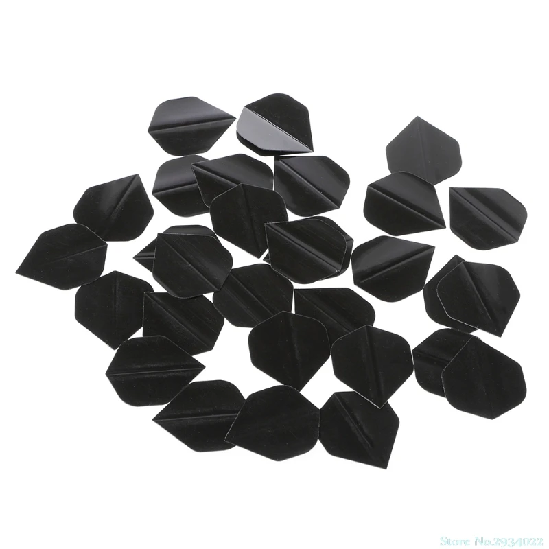 

New 30 Pcs/set Simple Pure Black PET Dart Flights Fun Drop Ship