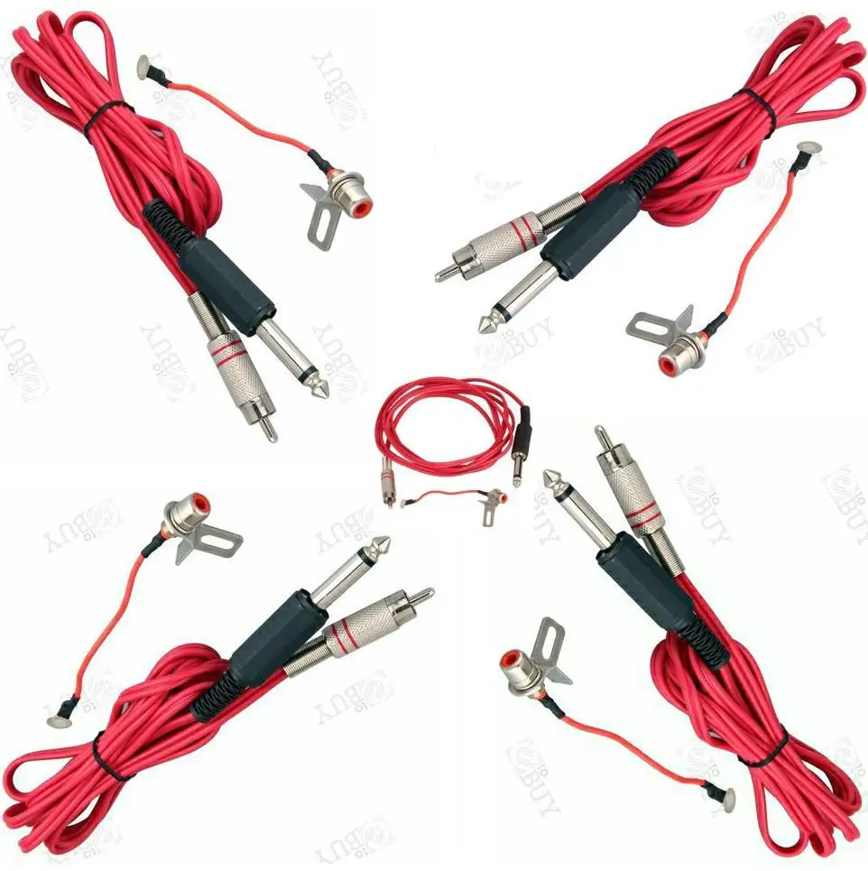 

5pcs RCA Clip cord Jack Plug Adaptor Clip Cord for Tattoo Machine Gun Power Supply