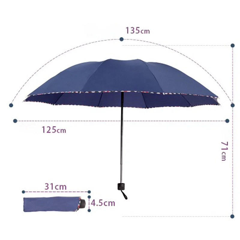 125 см диаметр большой мужской складной зонт от дождя женский водонепроницаемый мужской зонт подарки большие зонты для трех человек бесплатно