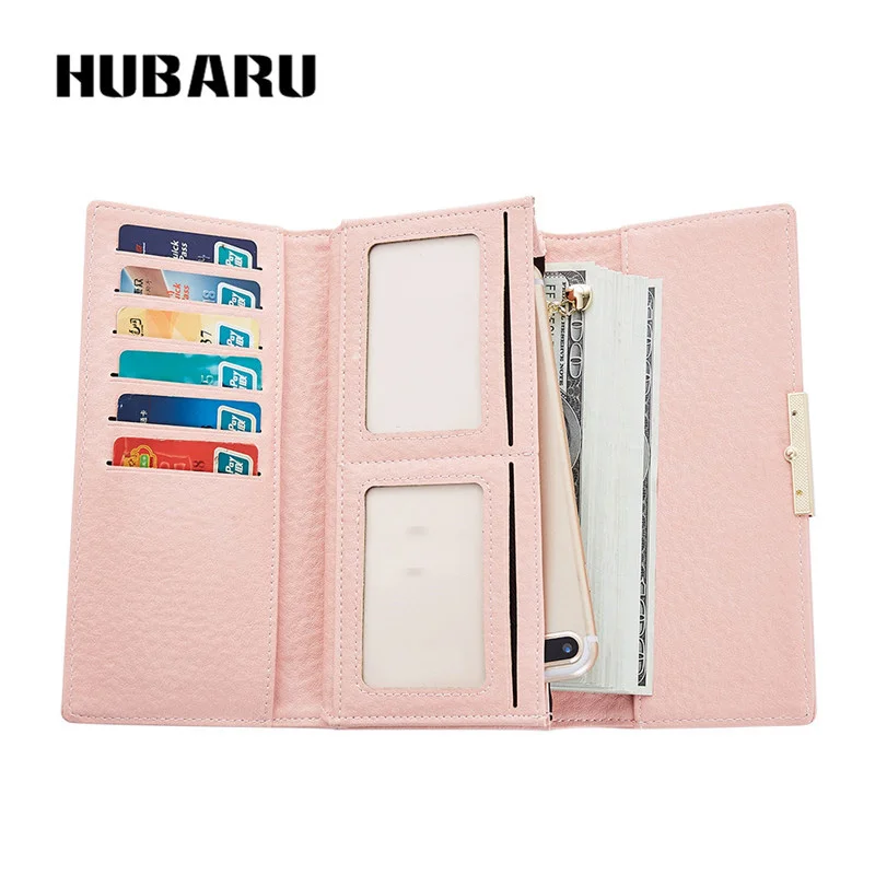HUBARU Для женщин кошелек из мягкой кожи Кошелек на застежке молнии Женская мода
