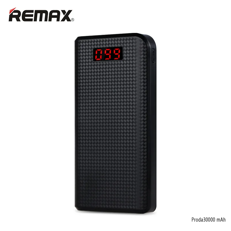 

Remax Proda Universal 30000 mah Power Bank 20000mah battery charger Dual USB LED Light Portable LCD bateria external for mi 6s 7