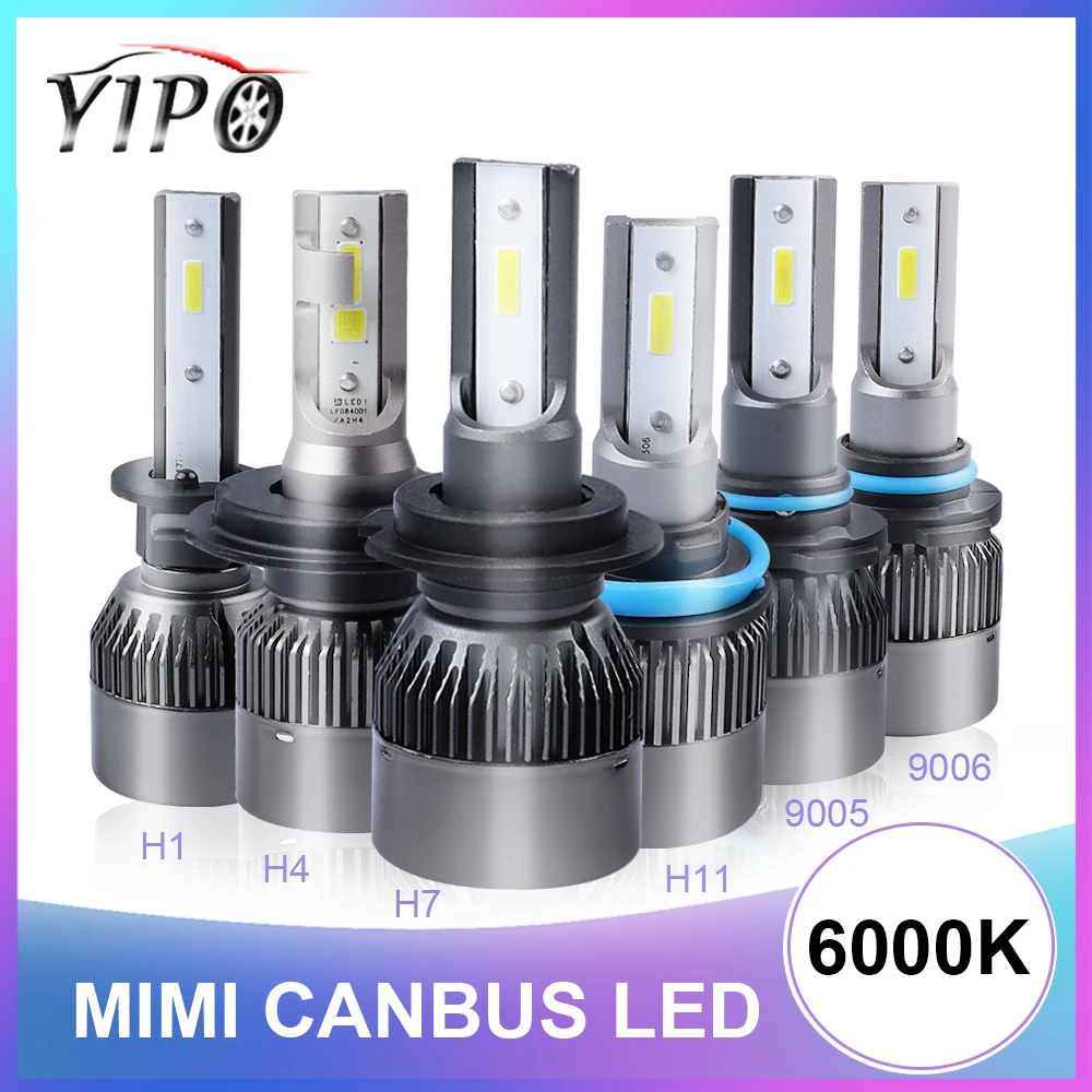2 шт. головной светильник h4 led H1 H3 H7 H11 9005 9006 hb3 hb4 9012 светодиодные автомобильные