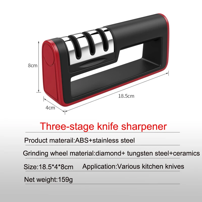 Multifunctional 3 Stages Knife Sharpener diamond Quick Professional Kitchen Knife sharpening Tools Sharpening Stone