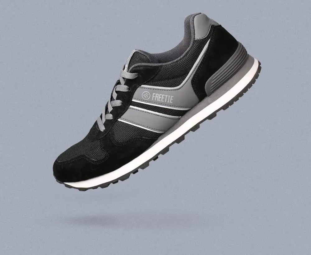 Xiaomi Mijia FREETIE 80 ретро Спортивная обувь для бега дышащая удобная дышащая обувь на шнуровке для мужчин и женщин - Цвет: Черный