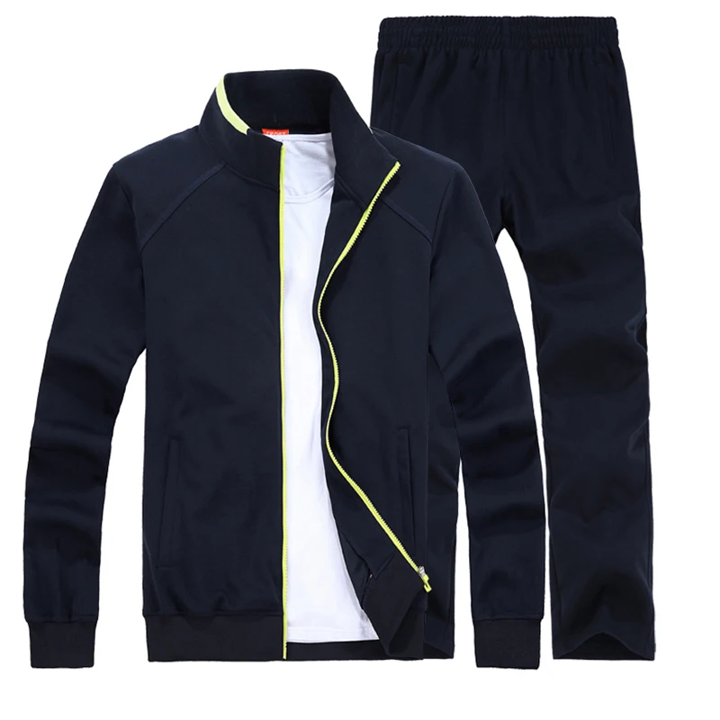 2018 Brand Sporting Suit Men Warm Hooded Tracksuit Track Men's Sweat Suits Solid Print Large Size Sweatsuit Male 8xl-xl Sets