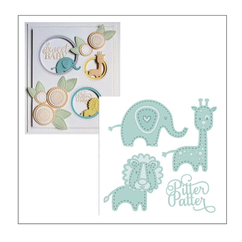 

Gowing Lion Elephant Metal Cutting Dies Craft Dies Scrapbooking New 2018 Dies Cut Stamps Embossing Stencils Paper Cards Making