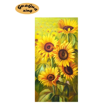 

DIY Diamond Painting Sale Flowers Rhinestones Sunflower Pictures Diamonds Mosaic Cross Stitch Full Round Diamond Embroidery