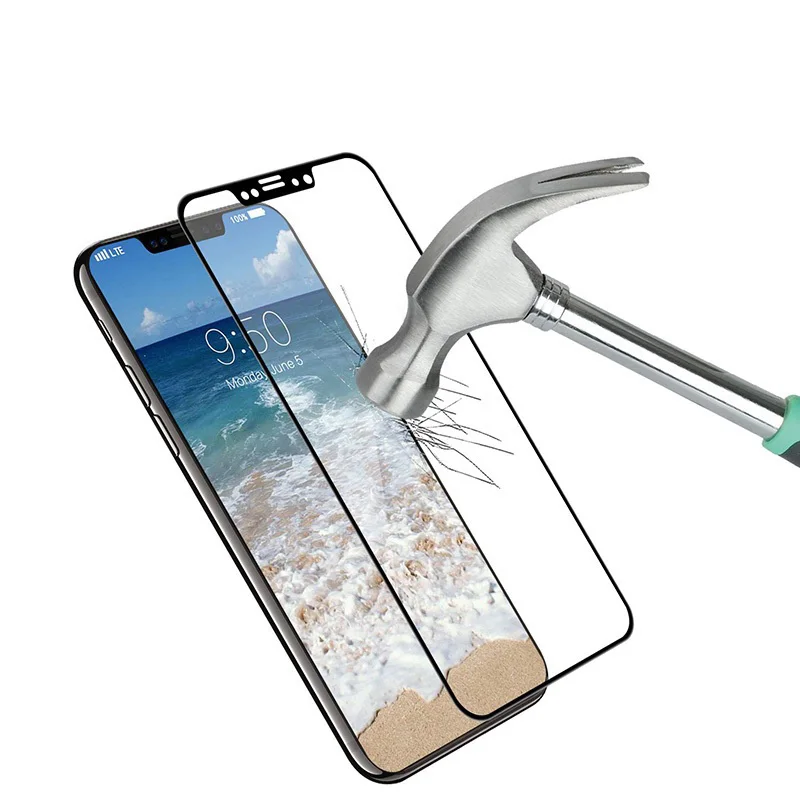Для iphone x Закаленное Стекло lichtblau 9 H Высокая прозрачность гальваническим 3D Full