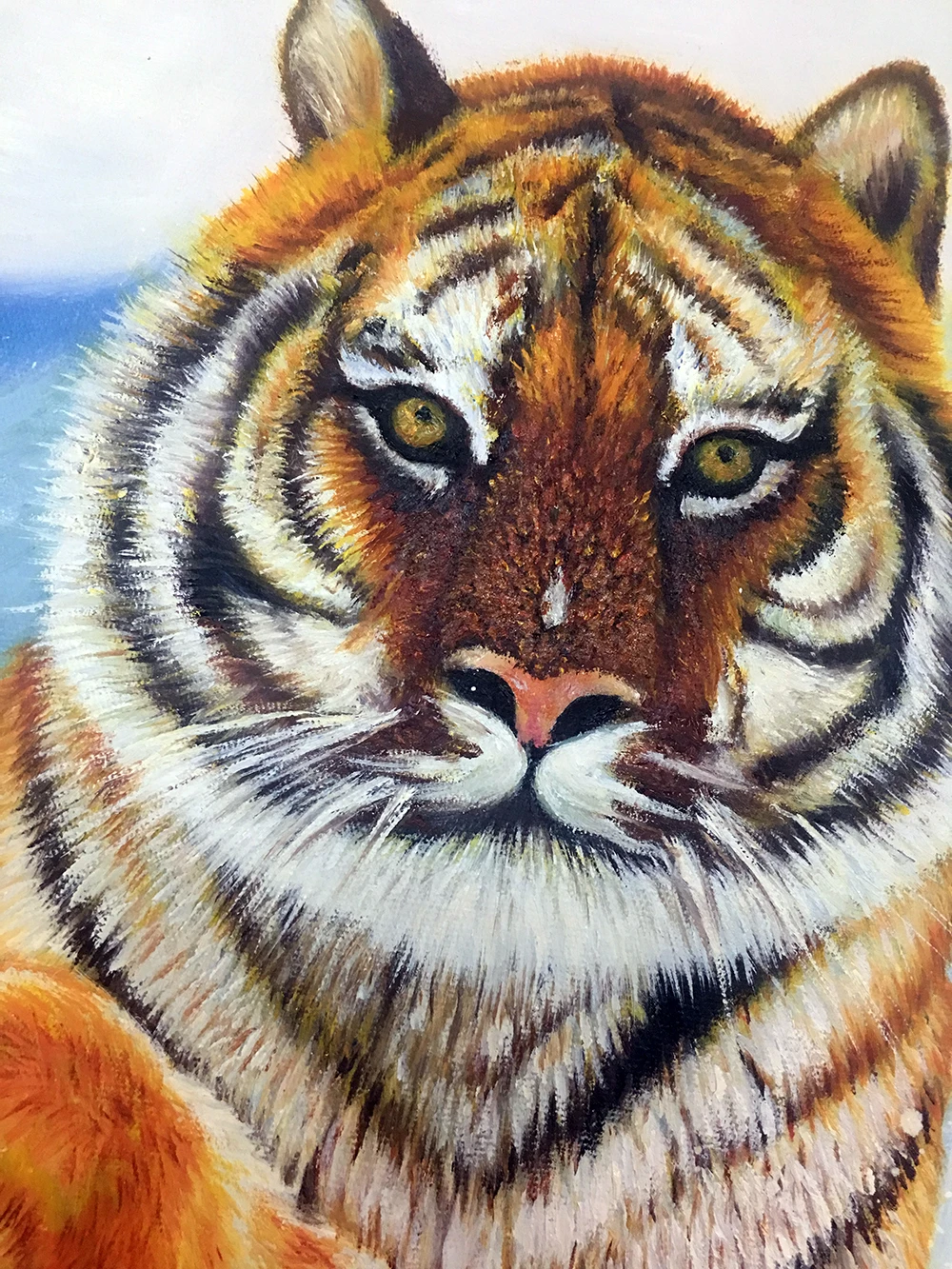 Pintados À mão Pintura Do Tigre Correndo
