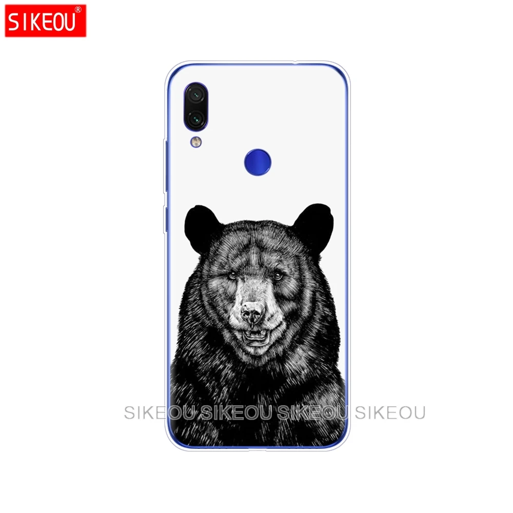 10124 Для Xiaomi Redmi Note 7 чехол силиконовый Redmi Note 7 pro Чехол Fundas Coque Волк тигр, Лев, Леопард медведь животное - Цвет: 10124