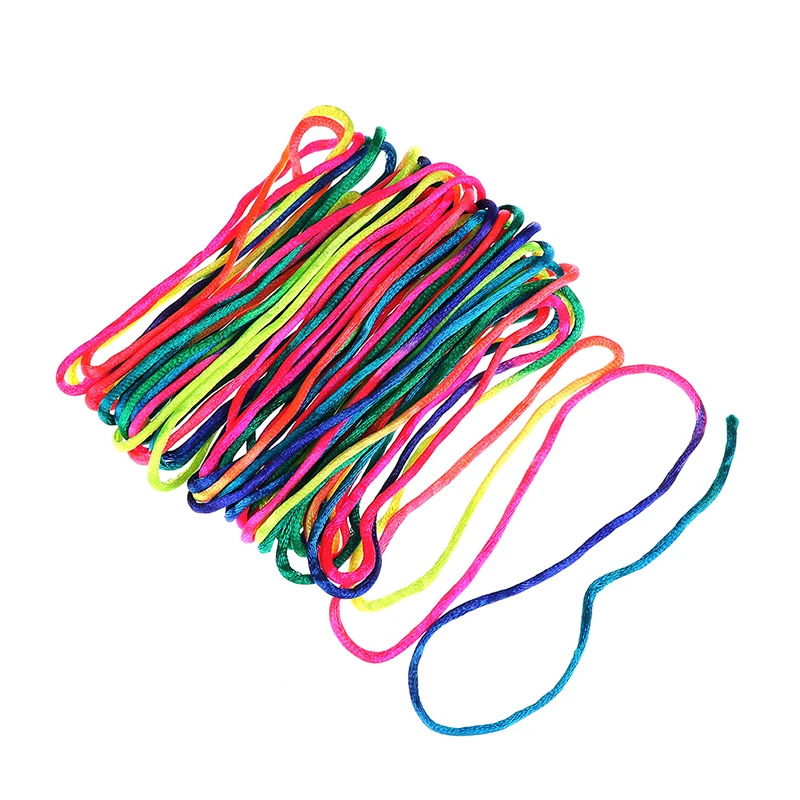 10 метров многоцветный сатин нейлоновый шнур Твердые веревки для изготовления ювелирных изделий Бисер хлопок шнур для маленьких Плетеный
