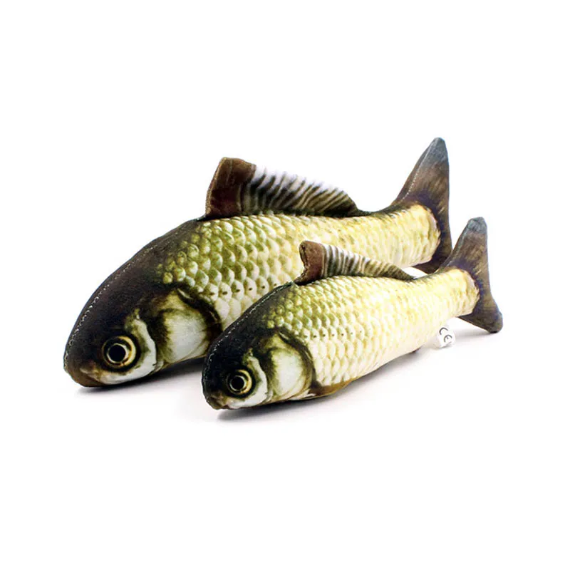 Artificial Fish Plush Simulation Fish Pet Cat Puppy Dog Toys Sleeping Cushion Fun Toy Cat Mint Catnip Toys Gadget