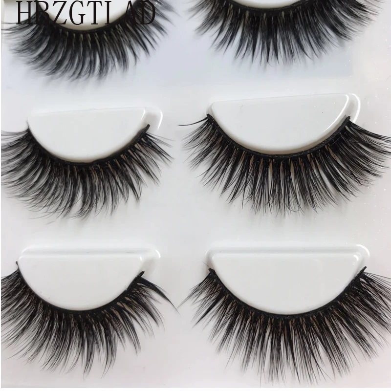 

HBZGTLAD Sexy 100% Handmade 3D mink hair Beauty Thick Long False Mink Eyelashes Fake Eye Lashes Eyelash High Quality