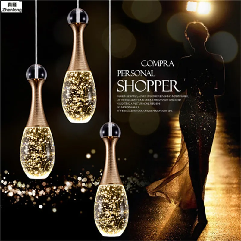 

Crystal Pendant Lamp Light Fixture Modern Simple Restaurant Hanging Lamp Aluminium Led Patch Light Source 220V Suspension Light