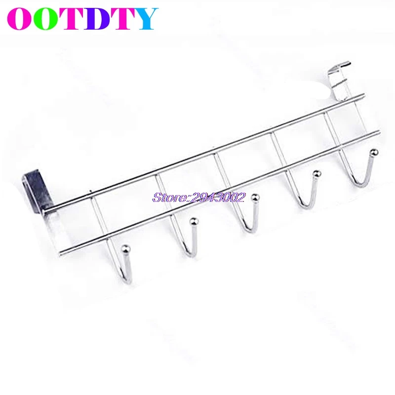 

Bathroom Kitchen Hat Towel Hanger Over Door Hanging Rack Holder Five Hooks Wholesale Support APR11_10