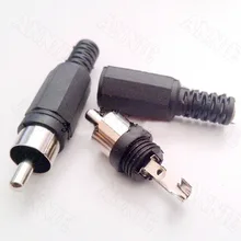 10pcs lot font b Factory b font Wholesale RCA Male Connecting Terminal Welding Lotus Socket