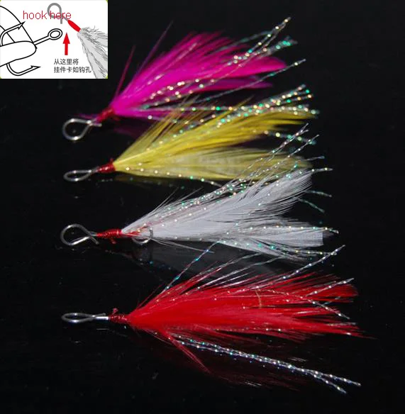 

Fishing accessories Lure Minnow Popper Spoon Hook hang Feather free shipping