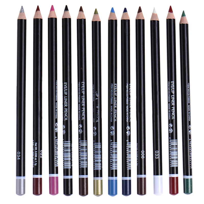 12 Colors Waterproof Eyeliner Pencil Long lasting Eye Liner Pencils