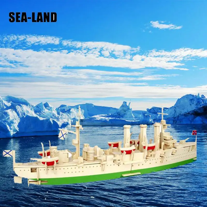 Деревянный 3D пазл детская игрушка Aurora Boat для взрослых и детей развивающие
